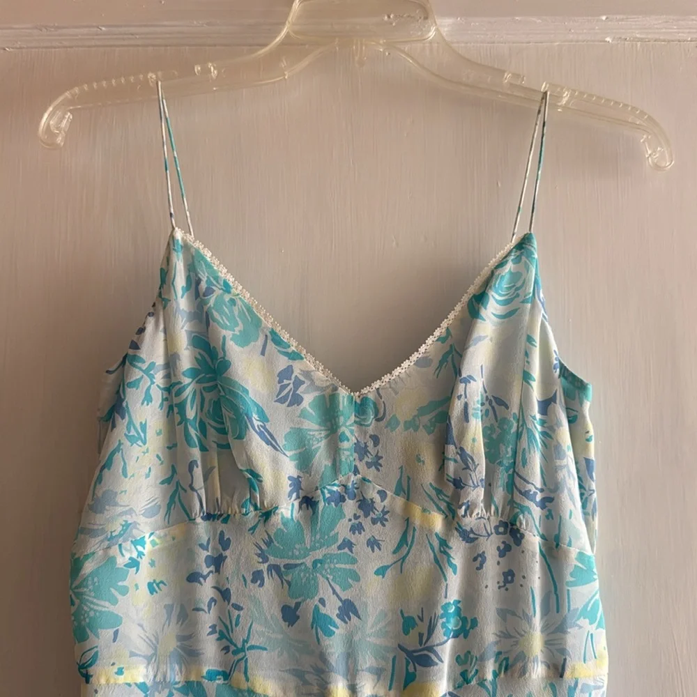 Ann Taylor floral dress sleeveless strap dress - Picture 4 of 9